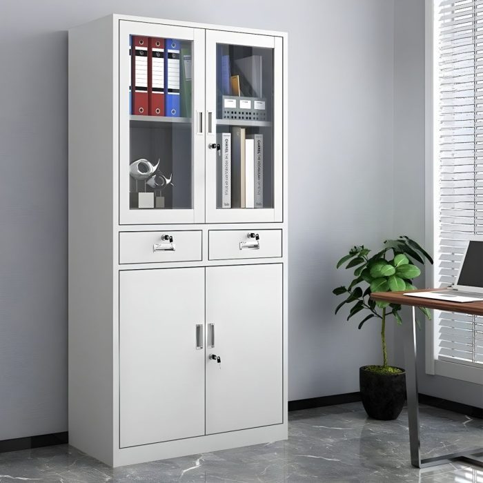 Two door metallic office storage cabinet - Image 2