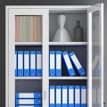 2-Door full-glass metallic office cabinet - Image 2