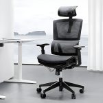High-back orthopedic office chair