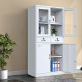 Two door metallic office storage cabinet