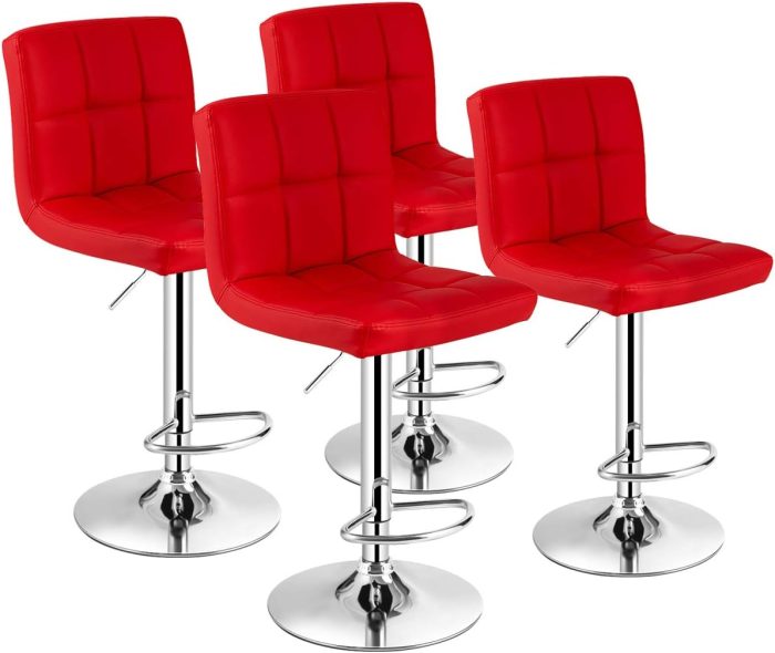 Leather adjustable barstool - Image 4