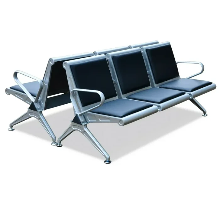 Heavy-duty 3-link padded office bench - Image 4