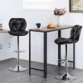 Adjustable Swivel Leather Bar Chair
