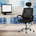 ChairwithFloorProtectiveCarpetHighBackMeshErgonomicComputerSeatwithAdjustableHeadrest-7.webp