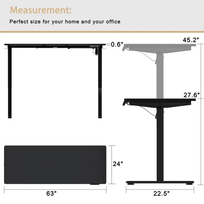 Adjustable Height Electric Desk