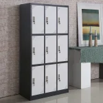 9-locker metal storage cabinet