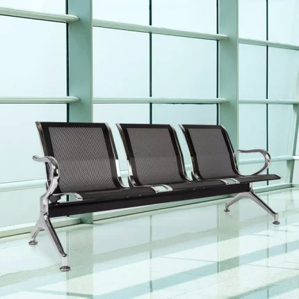 Kinbor 3-link metallic waiting bench