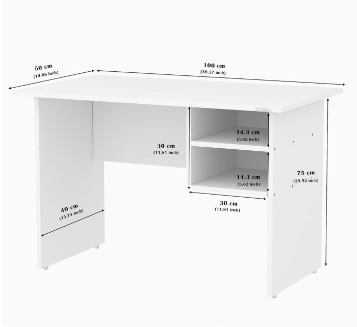 120cm White Study Desk for Home Office