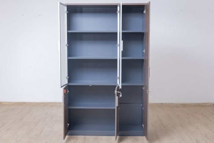 Wooden 3-Door Office Filing Unit