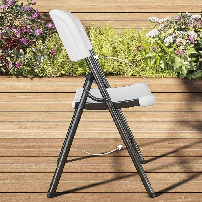 Patio White Foldable Chair (Stackable)