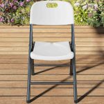 Patio White Foldable Chair (Stackable)