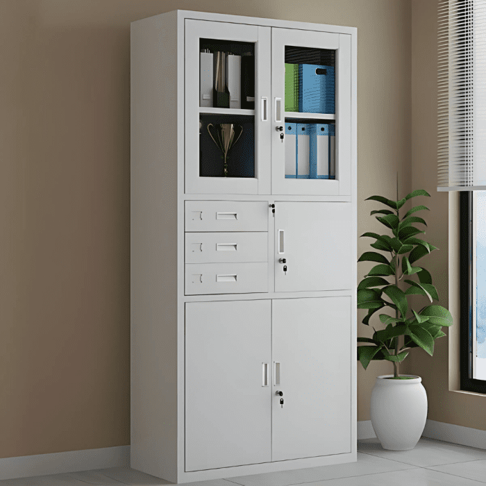 2-door Office Cabinet with Locking Safe