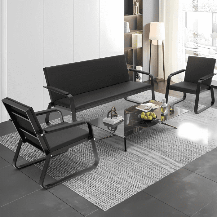 Five-Seat Leather Executive Sofa