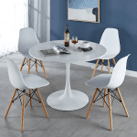 4-Seater Eames Dining Set(White)