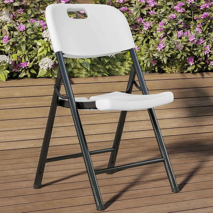 Patio White Foldable Chair (Stackable)
