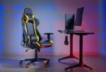 high back leather gaming chair, ergonomic PU leather gaming chair, reclining gaming chair with footrest, high back executive gaming chair, swivel leather desk chair, gaming chair with lumbar support, heavy duty leather gamer chair, adjustable armrests gaming chair, computer desk gaming chair, headrest pillow gaming chair, racing style leather chair, gamer throne leather chair, high back computer chair, comfortable streamer seat, high density foam gaming seat, luxury leather gamer chair, gaming office swivel chair, ergonomic leather desk seat, PC gaming chair leather, professional gaming seat