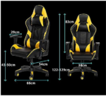 high back leather gaming chair, ergonomic PU leather gaming chair, reclining gaming chair with footrest, high back executive gaming chair, swivel leather desk chair, gaming chair with lumbar support, heavy duty leather gamer chair, adjustable armrests gaming chair, computer desk gaming chair, headrest pillow gaming chair, racing style leather chair, gamer throne leather chair, high back computer chair, comfortable streamer seat, high density foam gaming seat, luxury leather gamer chair, gaming office swivel chair, ergonomic leather desk seat, PC gaming chair leather, professional gaming seat