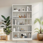 5 tier modern wooden bookshelf, 5 shelf wooden bookcase, modern wooden book rack, 5 tier display storage shelf, tall wooden bookshelf for home, modern office book organizer, open shelf wooden bookcase, 5 shelf wooden storage unit, contemporary wooden display rack, wooden bookshelf with 5 shelves, freestanding wooden book rack, heavy duty wooden bookshelf, 5 tier timber bookshelf, minimalist wooden bookcase, wooden book display cabinet, 5 level office book rack, decorative wooden shelving unit, solid wood 5 tier bookshelf, vertical wooden storage shelf, modern living room bookshelf